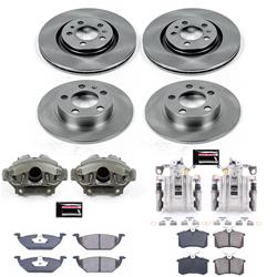 PowerStop Z17 Evolution Plus Stock Replacement Brake Kits with Calipers for 1998 BEETLE - KCOE5402
