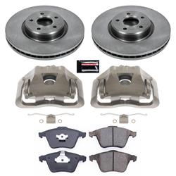 PowerStop Z17 Evolution Plus Stock Replacement Brake Kits with Calipers for 2006-2013 C70, 2004-2011 S40, 2005-2011 V50 - KCOE5430