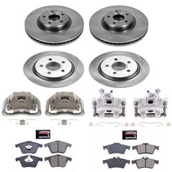 PowerStop Z17 Evolution Plus Stock Replacement Brake Kits with Calipers for 2006-2011 V50, S40, 2006-2013 C70 - KCOE5469