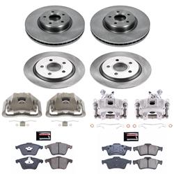 PowerStop Z17 Evolution Plus Stock Replacement Brake Kits with Calipers for 2004-2005 S40, 2005 V50 - KCOE5470A