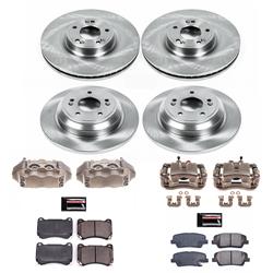 PowerStop Z17 Evolution Plus Stock Replacement Brake Kits with Calipers for 2009 GENESIS - KCOE5844