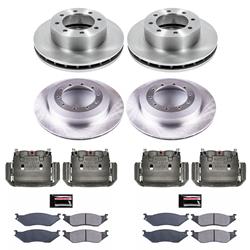 PowerStop Z17 Evolution Plus Stock Replacement Brake Kits with Calipers for 2002-2004 F-450 SUPER DUTY, F-550 SUPER DUTY - KCOE6408