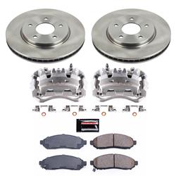 PowerStop Z17 Evolution Plus Stock Replacement Brake Kits with Calipers for 2015-2018 CITY EXPRESS, 2011-2014 LEAF, 2013-2018 NV200 - KCOE6492