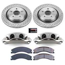PowerStop Z17 Evolution Plus Stock Replacement Brake Kits with Calipers for 2015-2019 SIERRA 2500 HD, SILVERADO 2500 HD, 2016-2019 SUBURBAN 3500 HD - KCOE6993