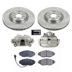 PowerStop Z17 Evolution Plus Stock Replacement Brake Kits with Calipers for 2021-2024 GTI, 2019-2025 JETTA - KCOE7175