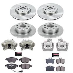PowerStop Z17 Evolution Plus Stock Replacement Brake Kits with Calipers for 2013 JETTA - KCOE7530