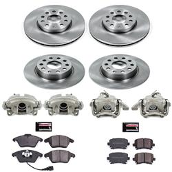 PowerStop Z17 Evolution Plus Stock Replacement Brake Kits with Calipers for 2010 GOLF - KCOE7837