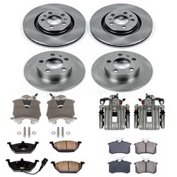 PowerStop Z17 Evolution Plus Stock Replacement Brake Kits with Calipers for 2000-2006 BEETLE, GOLF - KCOE840A