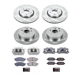 PowerStop Z17 Evolution Plus Stock Replacement Brake Kits with Calipers for 2010-2012 FX35, 2013 FX37, 2014 QX70 - KCOE8878