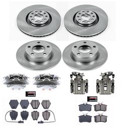 PowerStop Z17 Evolution Plus Stock Replacement Brake Kits with Calipers for 2000-2001 A6 QUATTRO - KCOE890