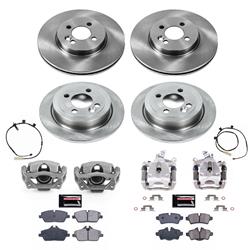 PowerStop Z17 Evolution Plus Stock Replacement Brake Kits with Calipers for 2011 COOPER - KCOE8915