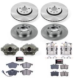 PowerStop Z17 Evolution Plus Stock Replacement Brake Kits with Calipers for 1999 BEETLE, GOLF, 2000 JETTA - KCOE899A