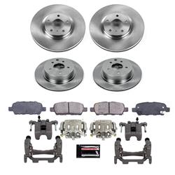 PowerStop Z17 Evolution Plus Stock Replacement Brake Kits with Calipers KCOE9065