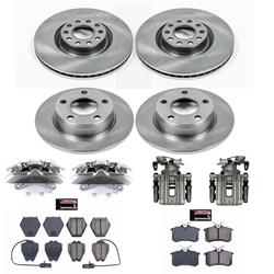 PowerStop Z17 Evolution Plus Stock Replacement Brake Kits with Calipers for 2002-2004 A6 QUATTRO - KCOE950