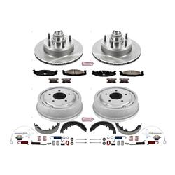 PowerStop Autospecialty Stock Replacement Disc and Drum Brake Kits for 1994-1996 E-150 ECONOLINE, E-150 ECONOLINE CLUB WAGON - KOE15090DK
