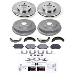 PowerStop Autospecialty Stock Replacement Disc and Drum Brake Kits for 2009-2010 COBALT, 2009 G5 - KOE15421DK