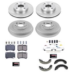PowerStop Autospecialty Stock Replacement Disc and Drum Brake Kits for 1993-1996 ESCORT, TRACER, 1992-1998 PROTEGE - KOE15442DK