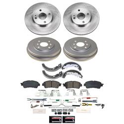 PowerStop Autospecialty Stock Replacement Disc and Drum Brake Kits for 2016 IA, 2019-2020 YARIS, 2017-2018 YARIS IA - KOE15498DK