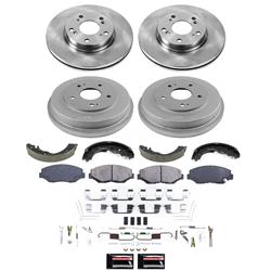 PowerStop Autospecialty Stock Replacement Disc and Drum Brake Kits for 2013-2014 FIT - KOE15541DK