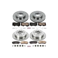 front /& rear Power Stop CRK2829 Coated Brake Rotor /& Ceramic Brake Pads