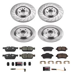 PowerStop Z17 Evolution Plus Stock Replacement Brake Kits for 2017-2019 GLE43 AMG, 2016-2018 GLE550E, 2012-2014 ML550 - KOE8191