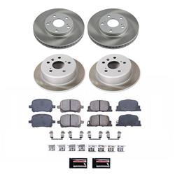 PowerStop Z17 Evolution Plus Semi-Coated Rotor Brake Kits for 2000-2001 CAMRY, ES300 - SC1061