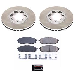 PowerStop Z17 Evolution Plus Semi-Coated Rotor Brake Kits for 2003-2004 FRONTIER, 2000-2004 XTERRA - SC1176