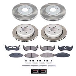 PowerStop Z17 Evolution Plus Semi-Coated Rotor Brake Kits for 2003-2011 CROWN VICTORIA, GRAND MARQUIS, 2003-2004 MARAUDER - SC1365
