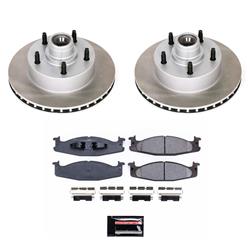 PowerStop Z17 Evolution Plus Semi-Coated Rotor Brake Kits for 1994-2001 E-150 ECONOLINE, 1994-1996 F-150 - SC1831