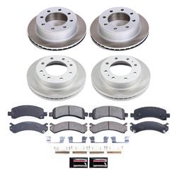 PowerStop Z17 Evolution Plus Semi-Coated Rotor Brake Kits for 2003-2016 EXPRESS 3500, SAVANA 3500 - SC2074