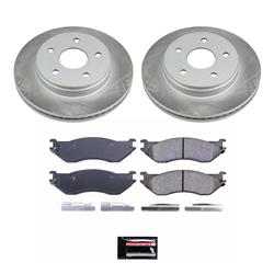 PowerStop Z17 Evolution Plus Semi-Coated Rotor Brake Kits for 2004-2006 DURANGO, 2002 RAM 1500 - SC2165