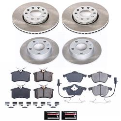 PowerStop Z17 Evolution Plus Semi-Coated Rotor Brake Kits for 2002-2006 A4, 2002-2005 A4 QUATTRO - SC2741