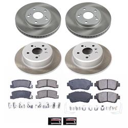 PowerStop Z17 Evolution Plus Semi-Coated Rotor Brake Kits for 1992-1996 CAMRY, ES300 - SC2776