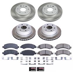 PowerStop Z17 Evolution Plus Semi-Coated Rotor Brake Kits for 2009-2014 EXPRESS 1500, SAVANA 1500 - SC2826