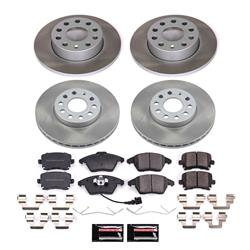PowerStop Z17 Evolution Plus Semi-Coated Rotor Brake Kits for 2005-2010 JETTA, 2006-2009 RABBIT - SC4068