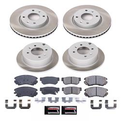 PowerStop Z17 Evolution Plus Semi-Coated Rotor Brake Kits for 2002-2006 OPTIMA, 2003-2005 SONATA - SC4445