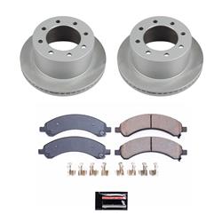 PowerStop Z17 Evolution Plus Semi-Coated Rotor Brake Kits for 2003-2008 EXPRESS 3500, SAVANA 3500 - SC5328