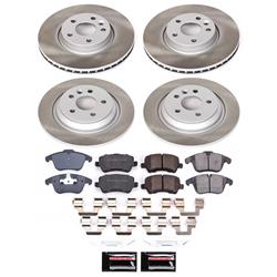 PowerStop Z17 Evolution Plus Semi-Coated Rotor Brake Kits for 2011-2014 S60, 2007-2014 S80, 2008-2010 V70 - SC5611