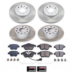 PowerStop Z17 Evolution Plus Semi-Coated Rotor Brake Kits for 2010-2014 JETTA, GOLF, 2012 BEETLE - SC5747