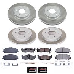 PowerStop Z17 Evolution Plus Semi-Coated Rotor Brake Kits for 2012-2015 ARMADA, 2011-2015 TITAN - SC5822