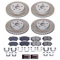 PowerStop Z17 Evolution Plus Semi-Coated Rotor Brake Kits for 2010-2011 9-5 - SC6330