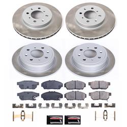 PowerStop Z17 Evolution Plus Semi-Coated Rotor Brake Kits for 1993-1995 CIVIC, 1994-2001 INTEGRA - SC693