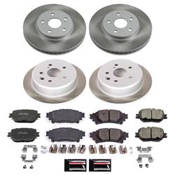 PowerStop Z17 Evolution Plus Semi-Coated Rotor Brake Kits for 2014-2015 IS250 - SC6989
