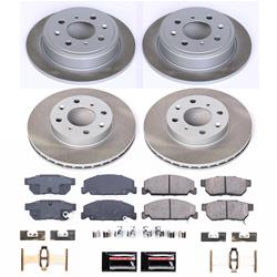 PowerStop Z17 Evolution Plus Semi-Coated Rotor Brake Kits for 1992-1995 CIVIC, 1993-1997 CIVIC DEL SOL - SC700