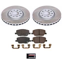 PowerStop Z17 Evolution Plus Semi-Coated Rotor Brake Kits for 2016-2021 500X, 2017-2022 COMPASS, 2015-2023 RENEGADE - SC7299