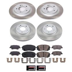 PowerStop Z17 Evolution Plus Semi-Coated Rotor Brake Kits for 2018-2019 OPTIMA, 2016-2019 SONATA - SC7523