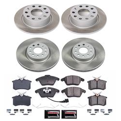 PowerStop Z17 Evolution Plus Semi-Coated Rotor Brake Kits for 2013-2017 BEETLE, 2013-2018 JETTA - SC7530