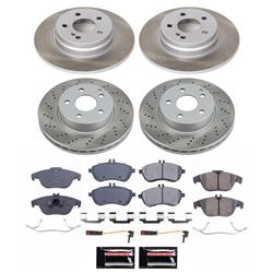 PowerStop Z17 Evolution Plus Semi-Coated Rotor Brake Kits for 2008-2012 C300 - SC7759