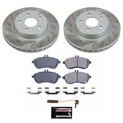 PowerStop Z17 Evolution Plus Semi-Coated Rotor Brake Kits for 2012-2015 C250, 2008-2012 C300 - SC7766