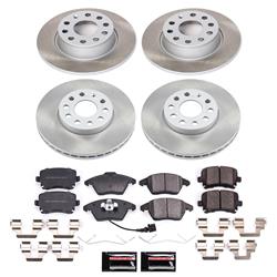 PowerStop Z17 Evolution Plus Semi-Coated Rotor Brake Kits for 2010 GOLF - SC7837